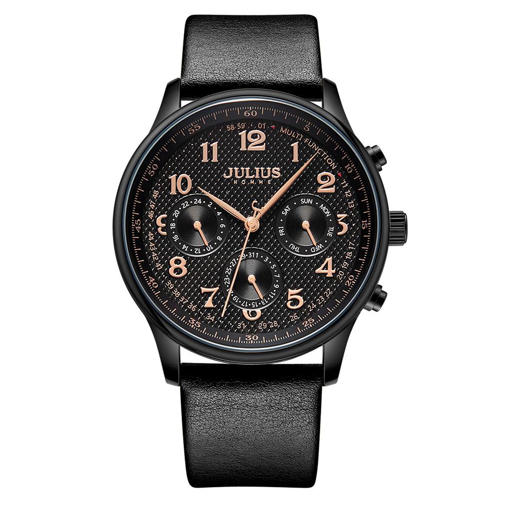 Jyullieoseu Jah-108 Men'S Leather Watch
