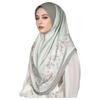 Breathable Eid Al-Fitr Long Floral Turban Adjustable Ethnic Style Printed Arab Lady Headscarf Elastic Long Hijab Head Wrap Daily