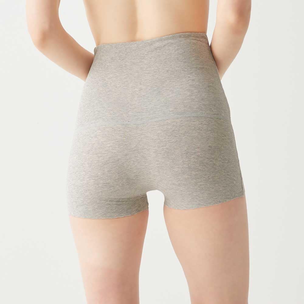 Gunze HOTMAGIC MH7868P Belly Wrap Cotton Fleece Warm Cold Gray Size L Women's Shorts, Blend, Lining, Moisture-Wicking, Heat-Generating, Innerwear,