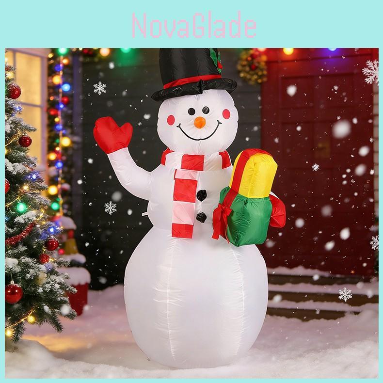 Christmas Inflatable Snowman Decor With Led Lights For Holiday Party Festivities