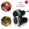 Nuovo 1 paio impermeabile moto bici LED indicatori di direzione lampeggiante indicatore di luce ambra lampadina lampada laterale barra E