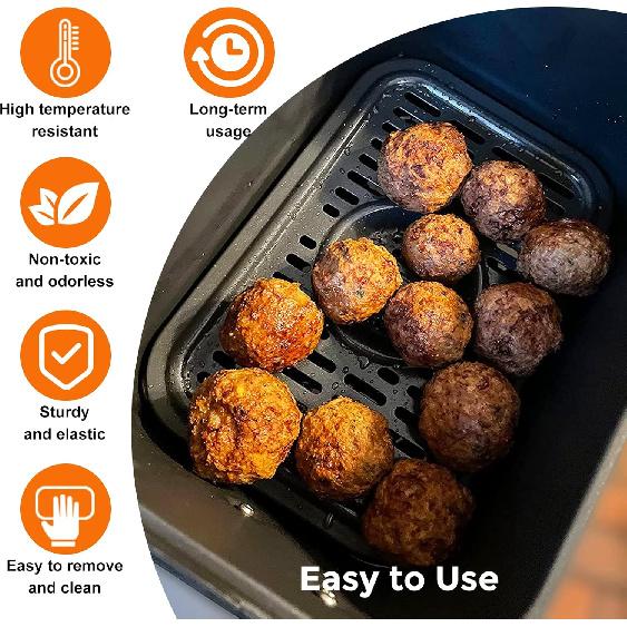 Air Fryer Replacement Parts for Ninja Foodi DualZone Air Fryers, 2 PCS Food Grade Air Fryer Accessories Grill Pan Plate Crisper Plate Rack Tray for