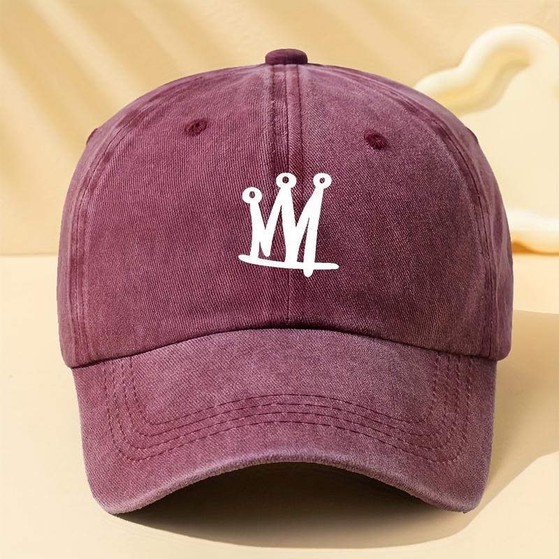 Washed Printed Baseball Cap Suitable for Men and Women, Adjustable Outdoor Casual Cap, Lightweight, Breathable and Comfortable