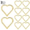 10Pc ASTM F136 Titanium Daith Heart Earring Hoop Cartilage Tragus Helix Rings Hinged Segment Hoop with Clear CZ