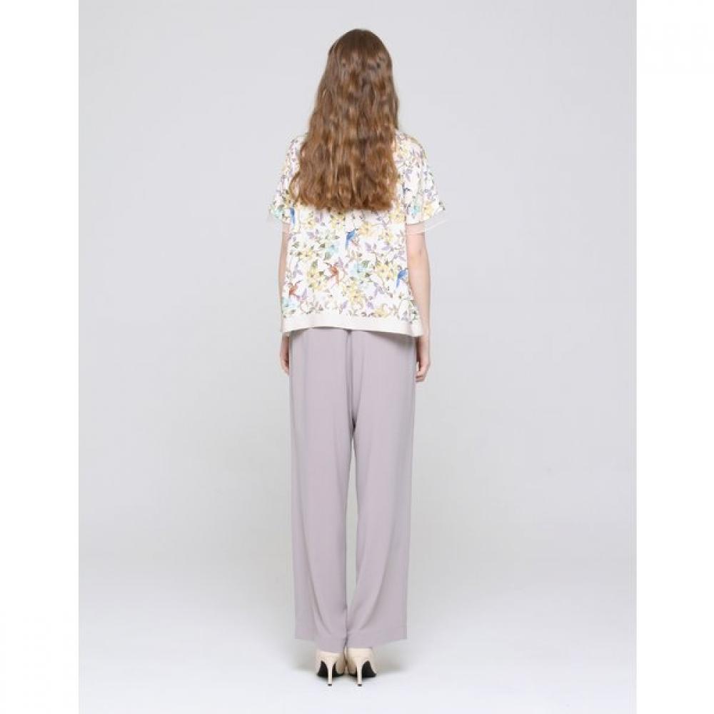 SON JUNG WAN Women Flower Lace Contrast Blouse Zbl6262221