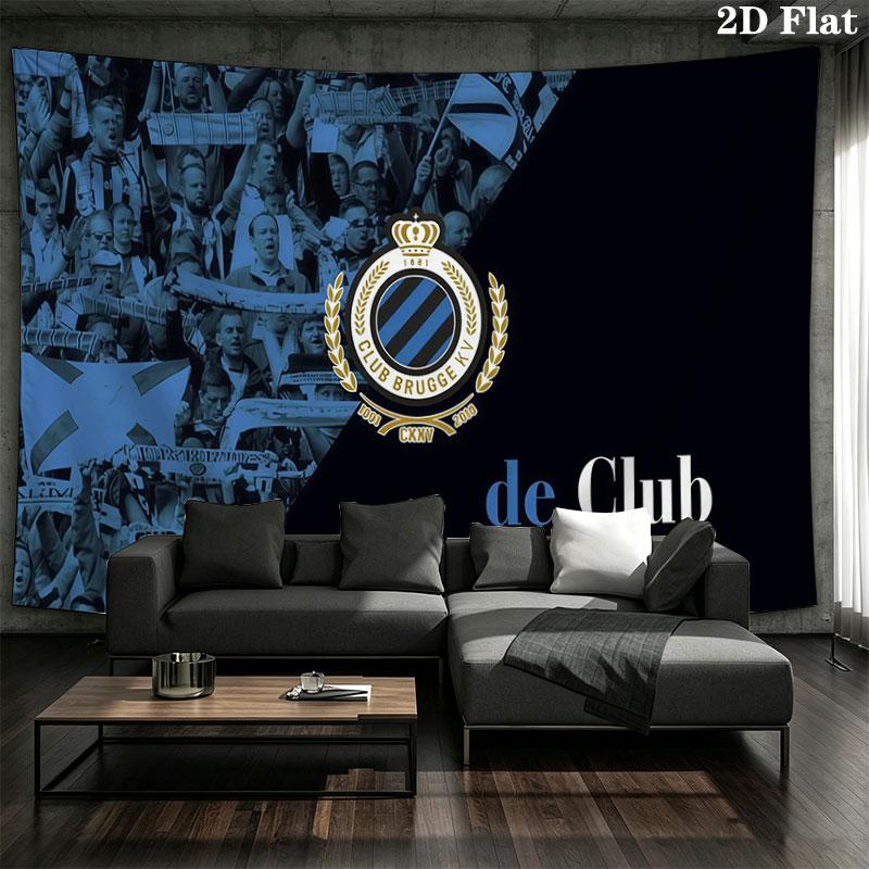 Club Brugge Wall tapestry, aesthetic printed fabric blanket, suitable for bedroom, living room, and home decor.