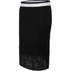 Adidas Neo W Cs Skirt Striped Mid Waist Soft Comfortable Straight Casual Skirt Women Skirts Black CV7359