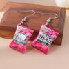 Fashion Women Girls Earrings Cute Resin Simulated Food Snacks Potato Chips Earrings Handmade Party Jewelry Gifts
