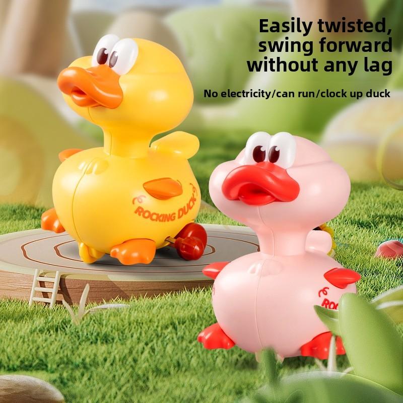 Mechanical Swinging Toy Duck Toddlers Learning Development Plastic Material