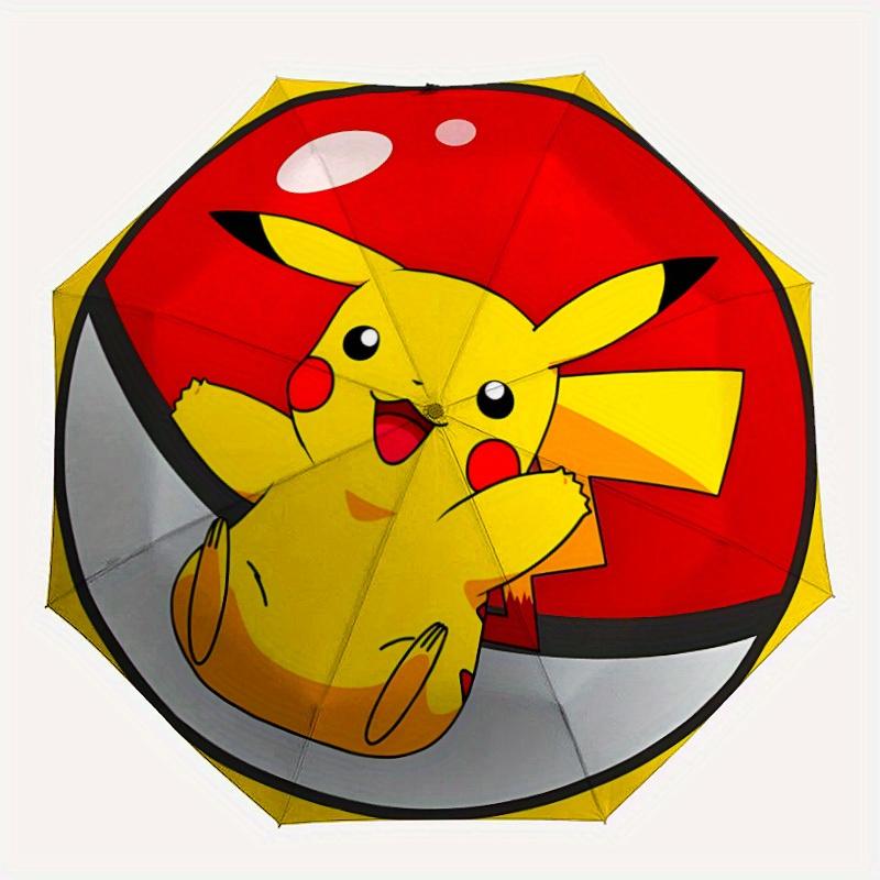 Pikachu Ball Automatic Open/Close Umbrella Folding Umbrella,Portable Compact Perfect Gift for Birthday, Christmas0809183