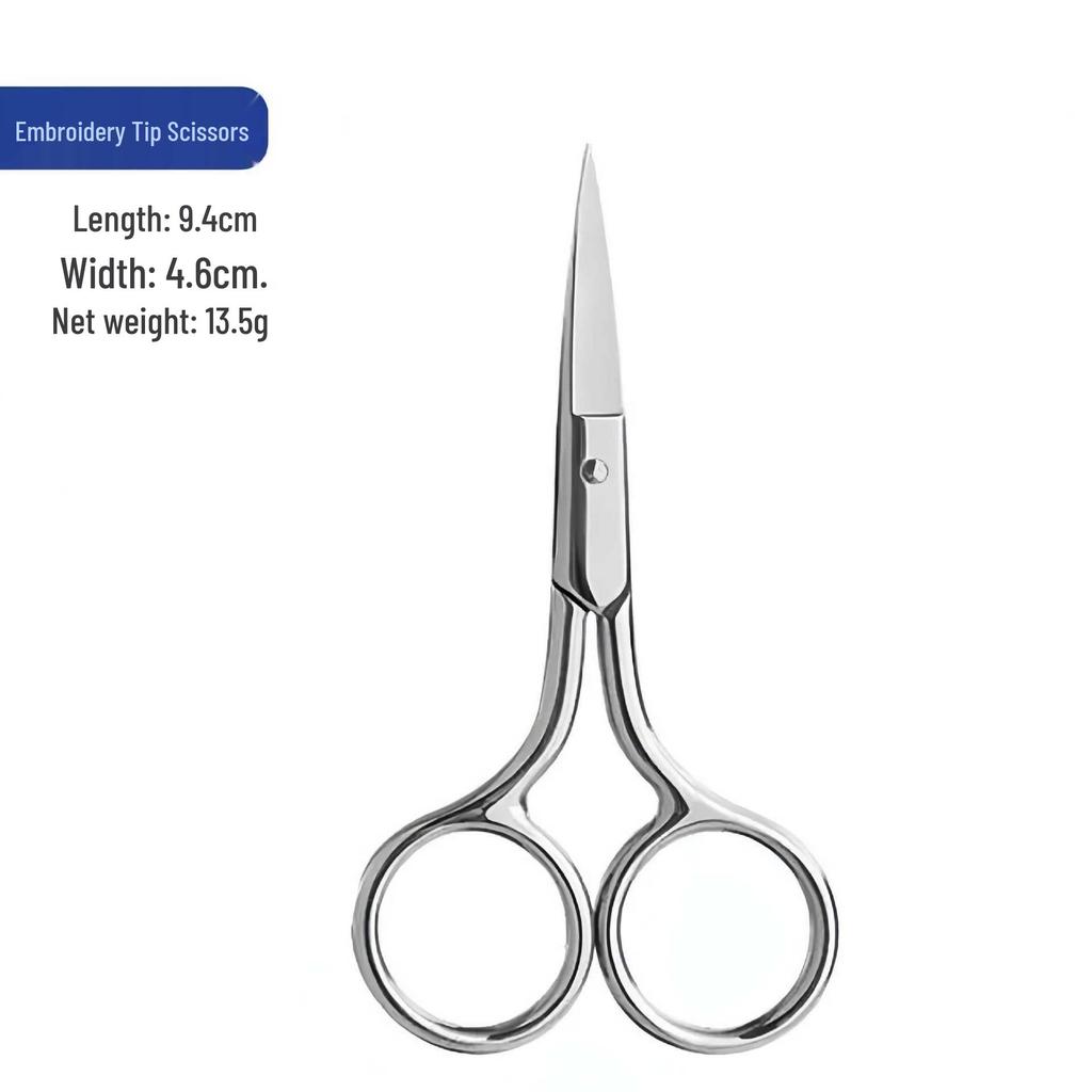 Pointed Tip Beauty Scissors for Eyebrow, Nose Hair & Eyelash Trimming