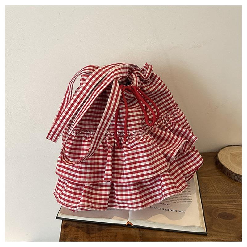 Fashion trendy large-capacity canvas bag, new floral plaid tote bag, shoulder women's bag