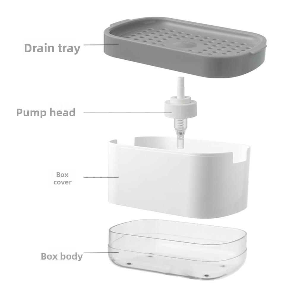Manual Press Kitchen Detergent Dispenser Double Layer Dish Foam Fixture  Sink Area