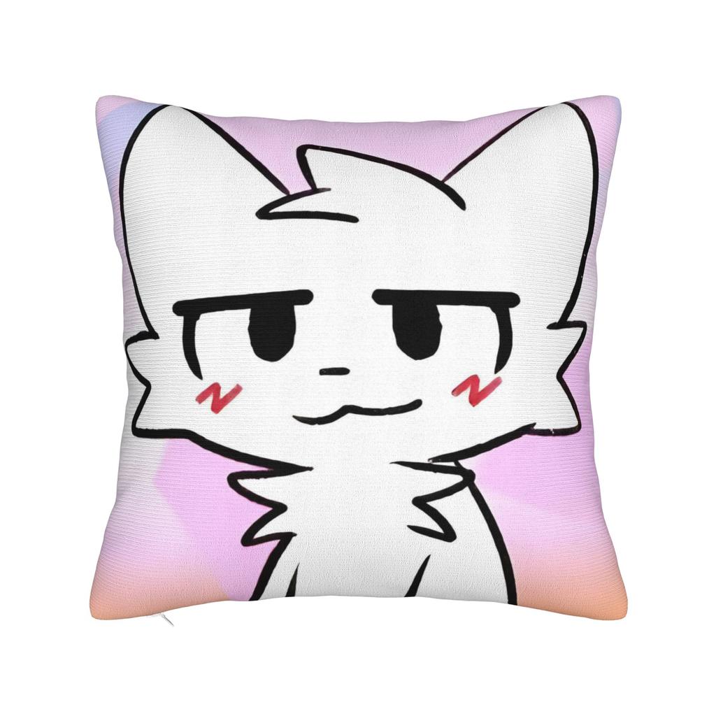 Boykisser Square Pillow Case Cat Cushion Cover Custom Zippered Decor Pillowcase for Car 18"