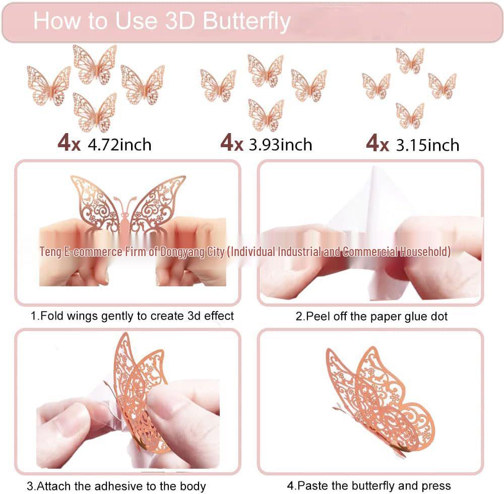 Rose Gold Butterfly Birthday Decoration Set for Women and Girls