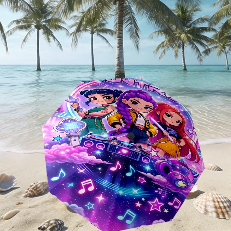 KPop Demon Hunters Print Umbrella Automatic Opening/ Closing - Portable Foldable Design - Daily Use for Travel/Outdoor - Gift for Birthday