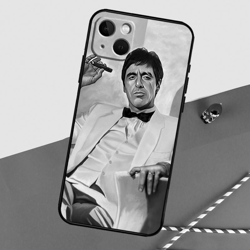 Al Pacino Scarface Phone Case For iPhone 16 Pro 15 Pro 11 12 13 14 Pro Max Mini XR 16e 15 16 Plus Cover Shell