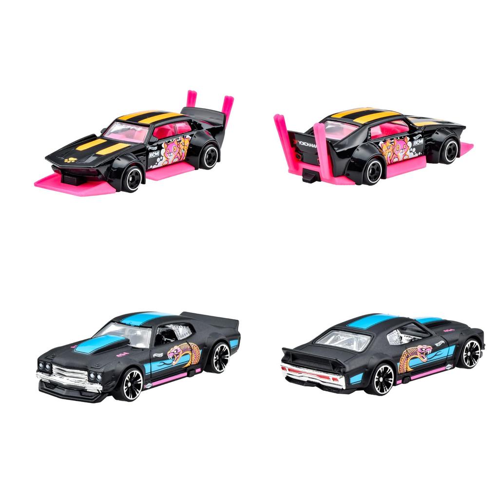 Hot Wheels Neon Speeders, sortiert, 10 Stück, BOX-Verkauf, Fahrzeugspielzeug, Mini-Auto, ab 3 Jahren, mehrfarbig, 986D-HLH72