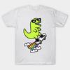 Men Black Print T-shirt Rad Rex No-Cut Transfer Paper Print Cotton Tshirt