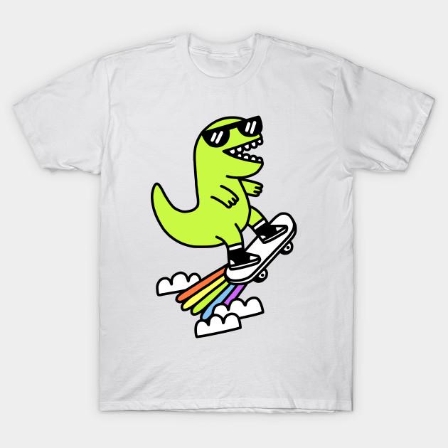 Men Black Print T-shirt Rad Rex No-Cut Transfer Paper Print Cotton Tshirt 2XL белый