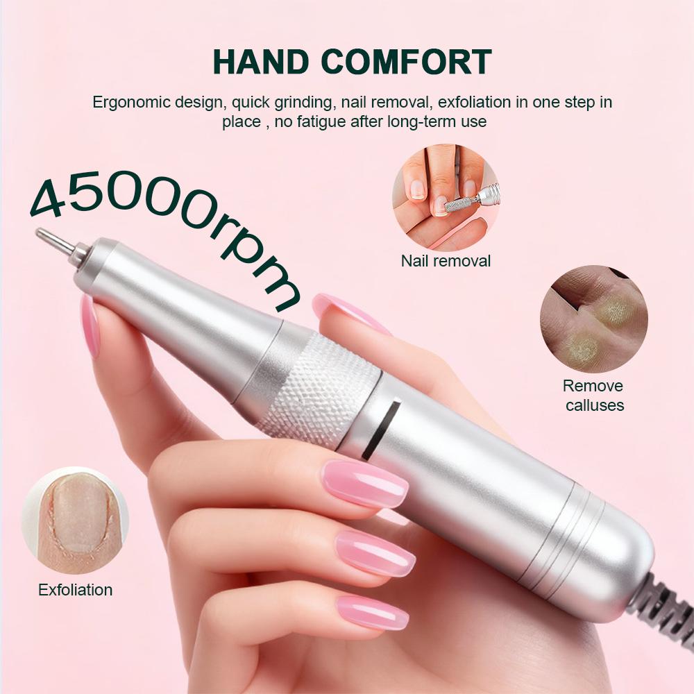 Portable Nail Drill Machine Electric Nail Sander File Wireless Manicure Grinder Nail Polisher Cutter Kit for Manicure Pedicure