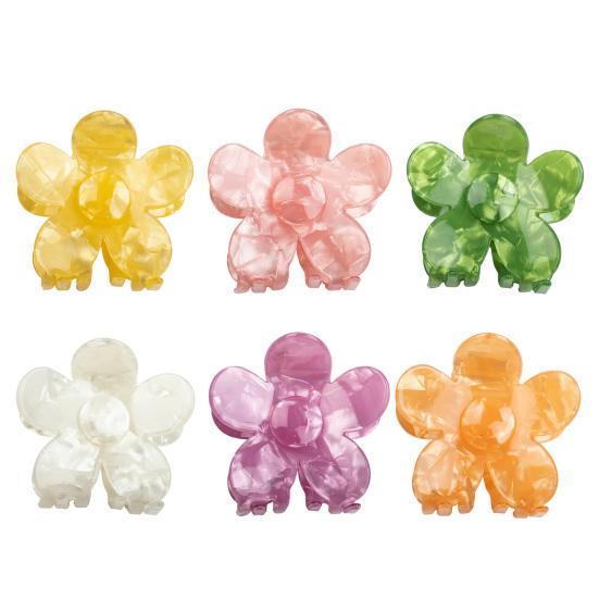 Hair Claw Flower Shape Back Head Shower Clip Lightweight Medium Size Shark Hair Claw Versatile Hair Accessory