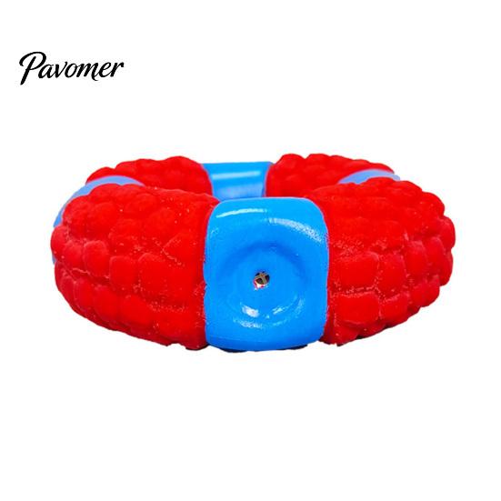 Soft Latex Dog Toys Lifebuoy Ring Toy, Squeaky Chew Teeth Puppy Teething Cleaning Toy for Aggressive Chewers, Interactive Pet Training Gifts Birthday