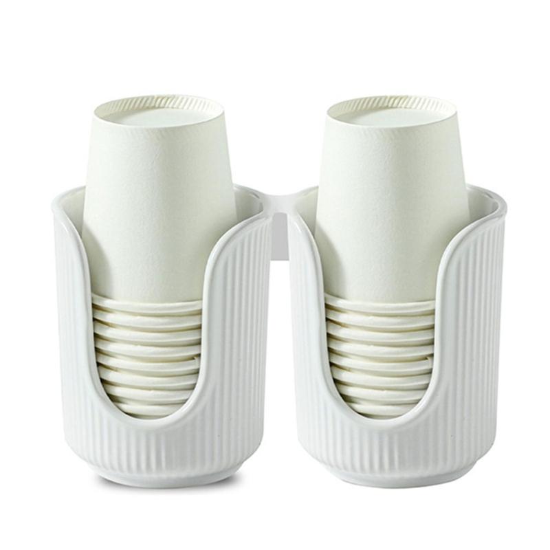 Set of 3 Elegant Paper Cup Organizers with Double Tubes Designs Home Decoration Portable for Household Easy Access