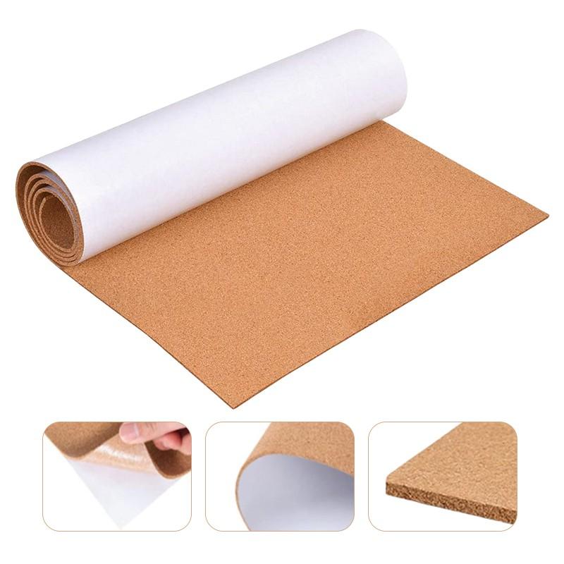 1Roll Self-Adhesive Cork Board Roll Cork Sheet Roll Wall Decorations DIY Crafts Party Wall Furnitures Decor Multiple Sizes