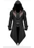 Giacca con Cappuccio Patchwork da Signore Medievale per Uomo Costume Cosplay di Halloween