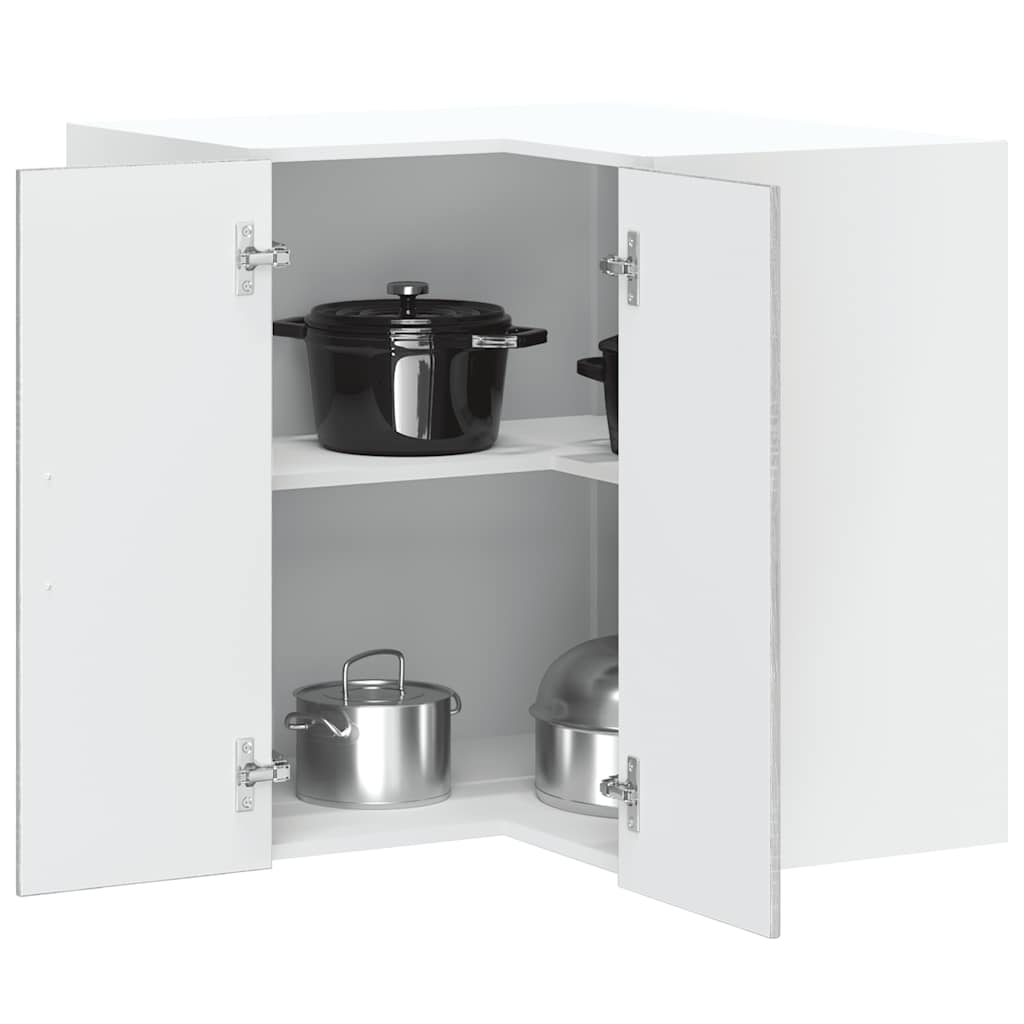 Kitchen Corner Wall Cabinet Kalmar Grey Sonoma Particleboard