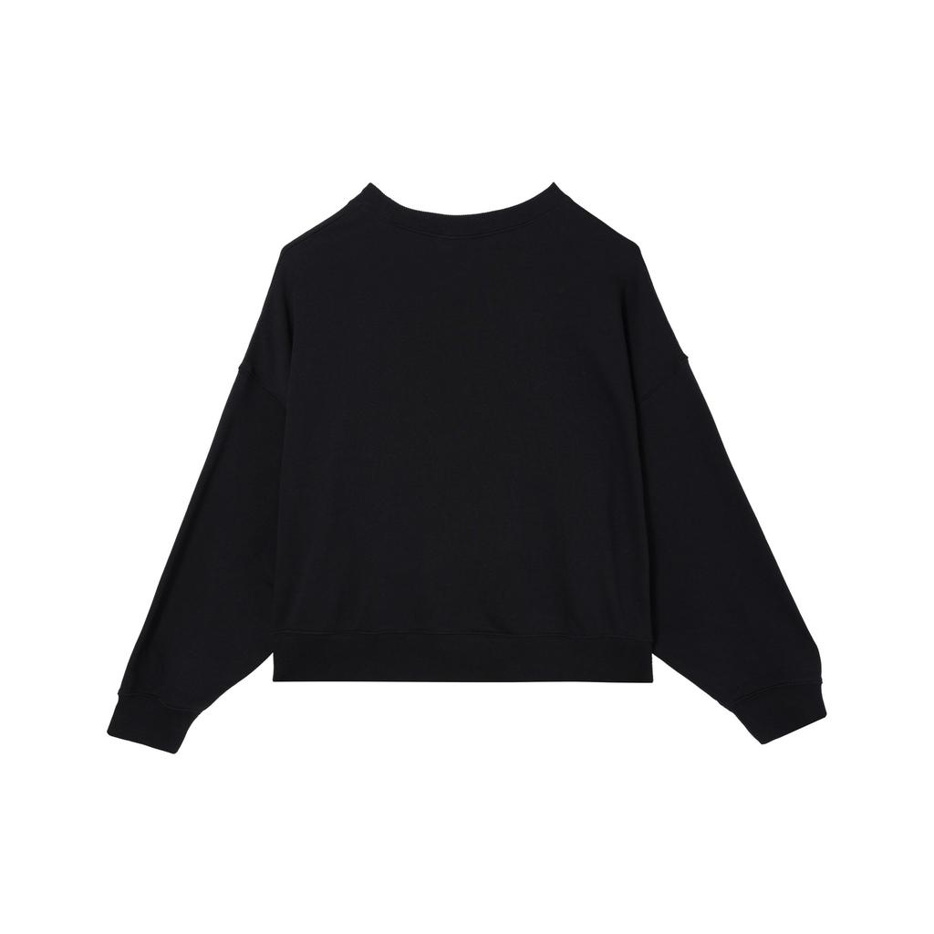 Nike Sweatshirts Women's Black Crew Neck Moderate Regular DV8019-010