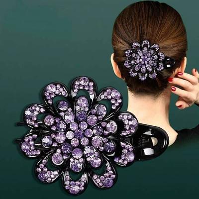 Korejský styl Dámské Dívčí Vlasové doplňky Káčátkové sponky do vlasů Pokrývky hlavy Stočené Kamínkové Elegantní Sponka do vlasů Třízubá sponka