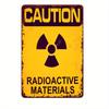 Caution Radioactive Materials Metal Tin Sign Inxin Durable FadeResistant Wall Art for Home Office Bar Cafe and Farm