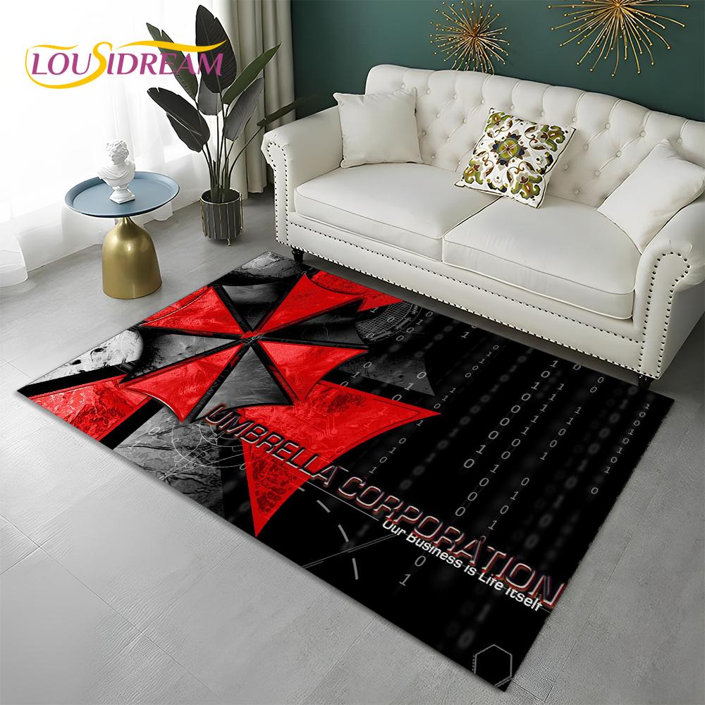 3D Games R-Resident Evil Gamer Carpet Rug for Home Living Room Bedroom Sofa Doormat Decor,kids Play Area Rug Non-slip Floor Mat