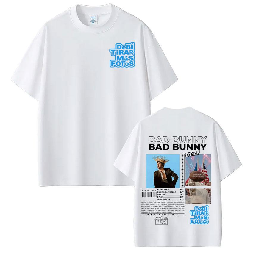 

Rapper Bad Bunny Album Tour Graphic T Shirt Unisex Women Casual Oversized Cotton Tshirts Summer Loose Hiphop ONeck Tshirts 4XL