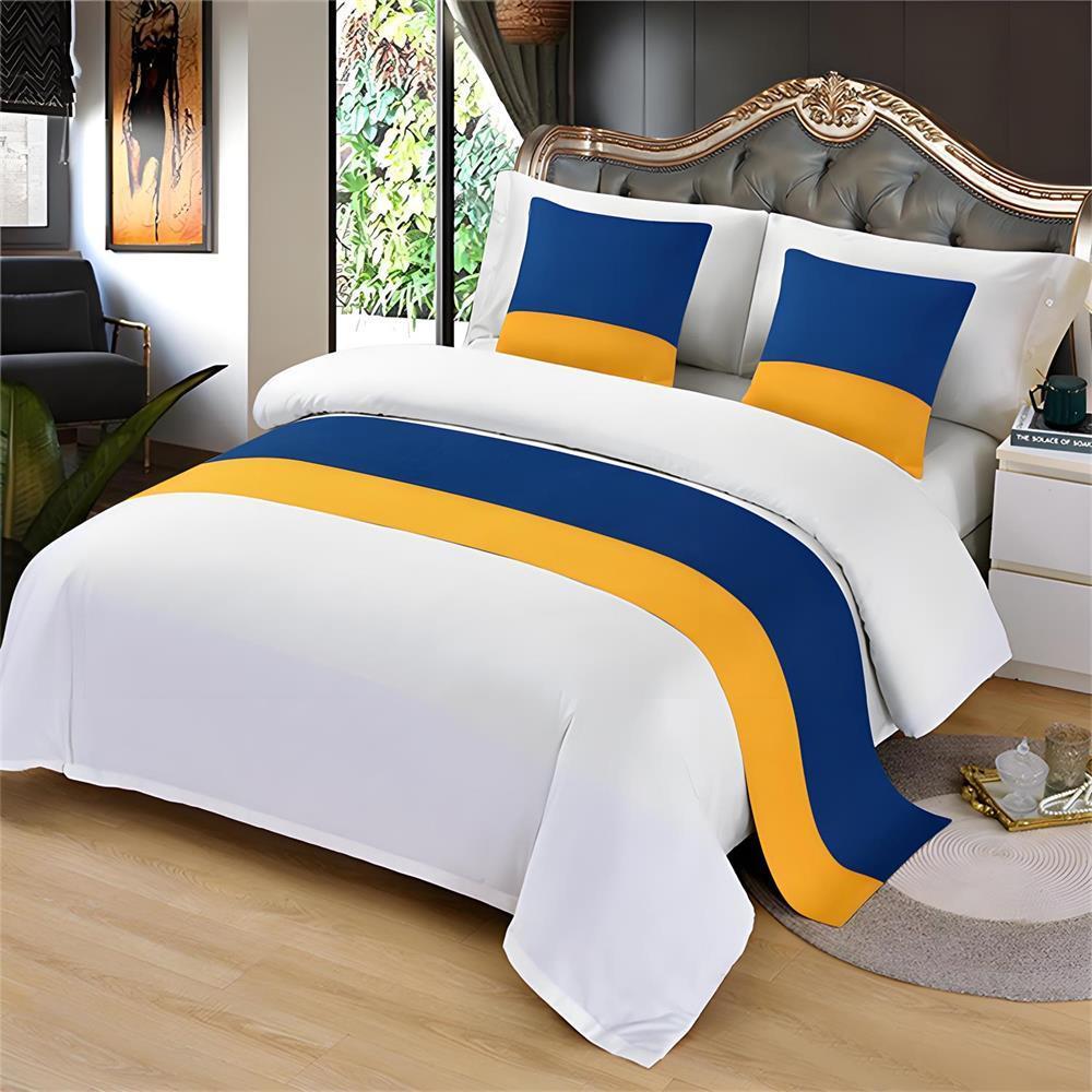 Premium Long Bed Banner Bed with Towel Modern Home Beds End Towel, Hotel Specific Pillow Cover, Light Luxury Bed End Towel