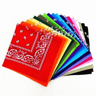 Cotton New Tie-Dyed Headscarf Paisley Scroll Bandanna Tie-Dyed Square