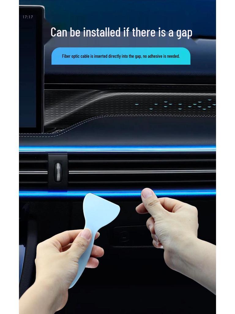 USB Voice-Controlled Car Ambient Light Strip: Wireless, Colorful Rhythm & Remote-Controlled Interior Light Guide
