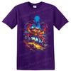 Crab T Shirt Colorful Ocean Splash Watercolor Marine Animal Art Graphic Tee