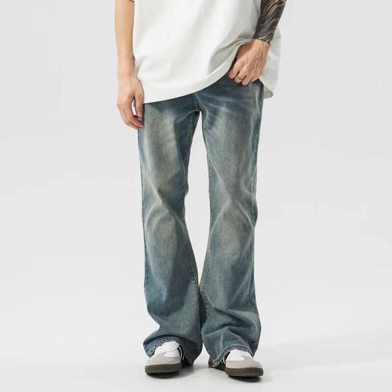 New Element Unisex Washed Stretch Straight-Leg Jeans