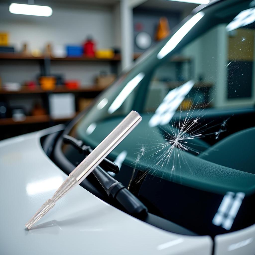 Silver Professional Windshield Glass Drill Auto Glass Wind Shield Chip Repair 1MM Repair Tool DIY 1mm Car Windshield Repair Kit Crack Tools Body