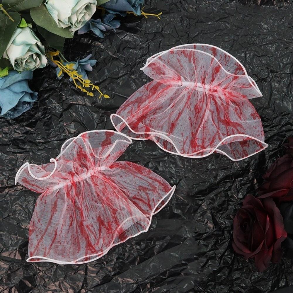 Rose Halloween Bridal Headwear Bloodstain Skeleton Hand Rose Hairpin  Cosplay Prop