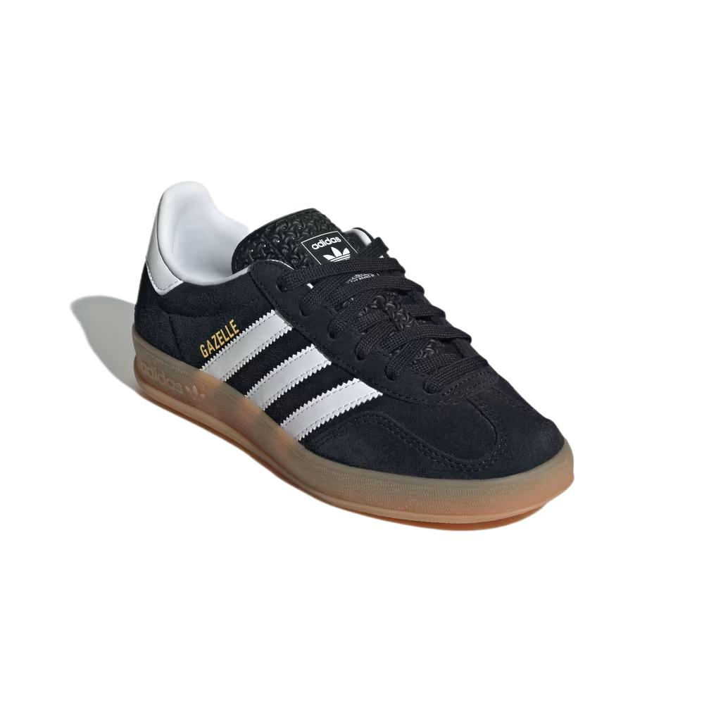 Adidas Gazelle Indoor J Black White Gum Kids Sneakers Core-Black Cloud-White JQ8701