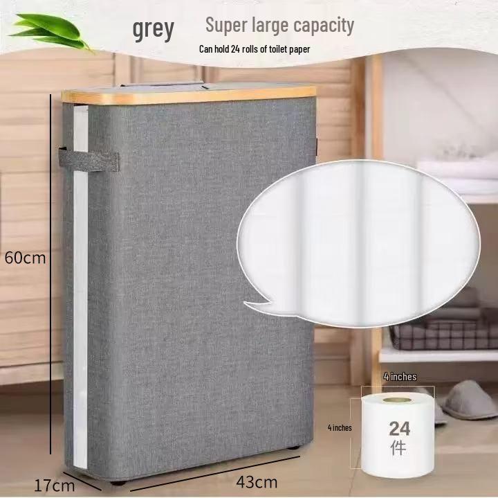 Versatile Dustproof Bathroom Storage Basket with Lid for Tissue and Sundries