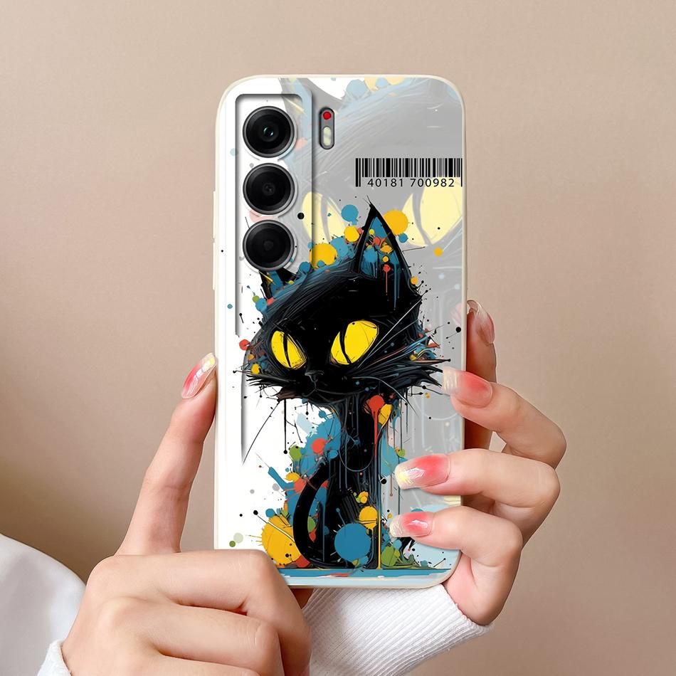 For Tecno Camon 40 Pro Phone Case Cute Animals Soft Back Cover Liquid Silicone Phone Shell For Camon40 Pro 4G 5G Anti Drop Funda