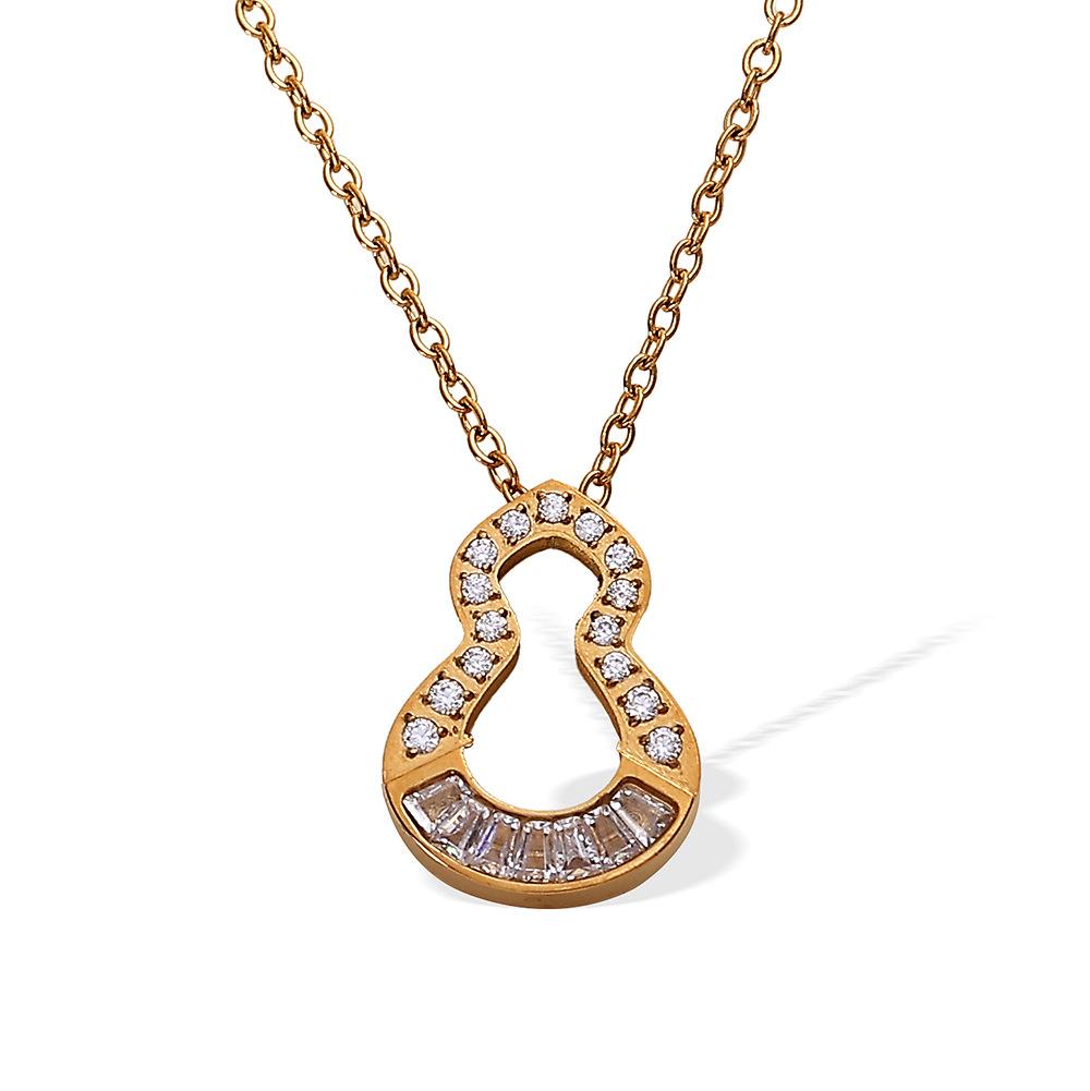 New Fashion Temperament Fulu Gourd Necklace Women s Retro Chinese Style Collarbone Chain Fashion Temperament Chinese Necklace Women 2026 45CM
