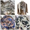 130*130cm 30% Silk +70% Wool Scarf Retro Vintage Luxurious Soft Shawl Large Warm Winter Wrap for Women