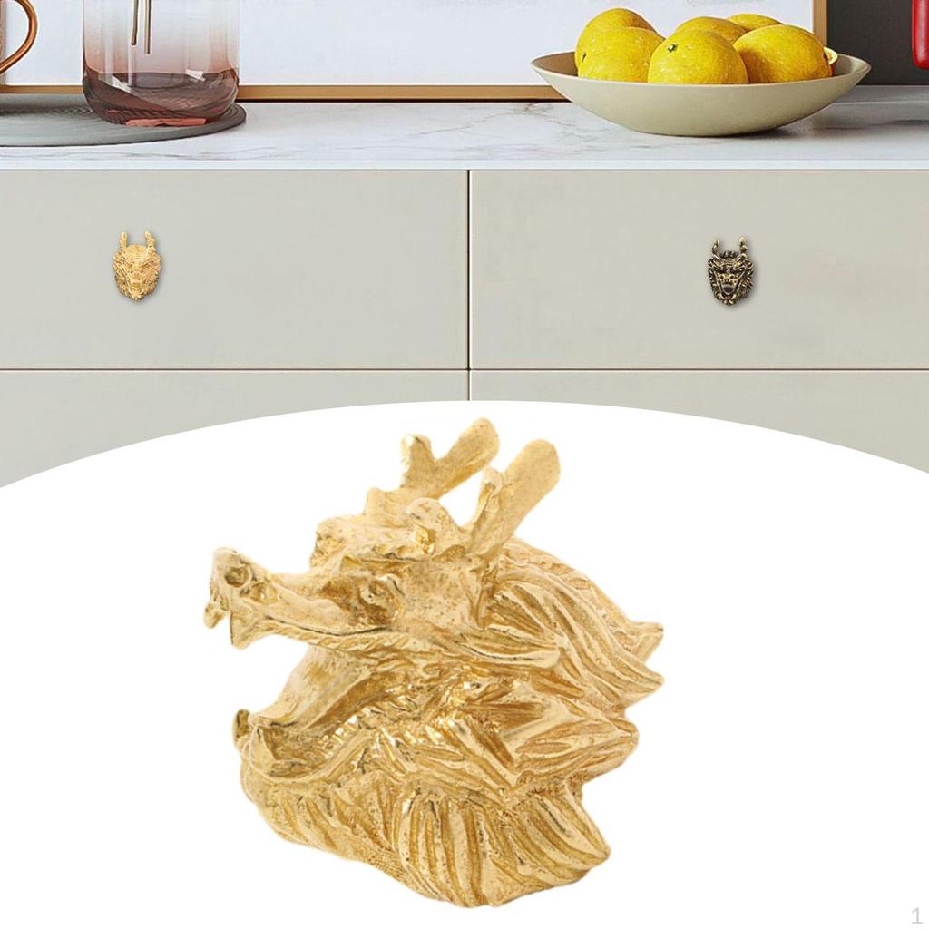 Cabinet Knob Pull Dresser Decorative Dragon Brass Home Furniture Handle for Dressers