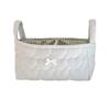 Cotton Small Quilted Storage Basket Square Cosmetic Organizer  Home Supplies